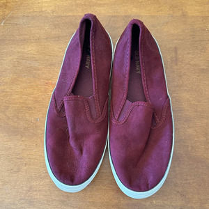 Old Navy Slip On Shoes Burgundy Size 7 Suede Like